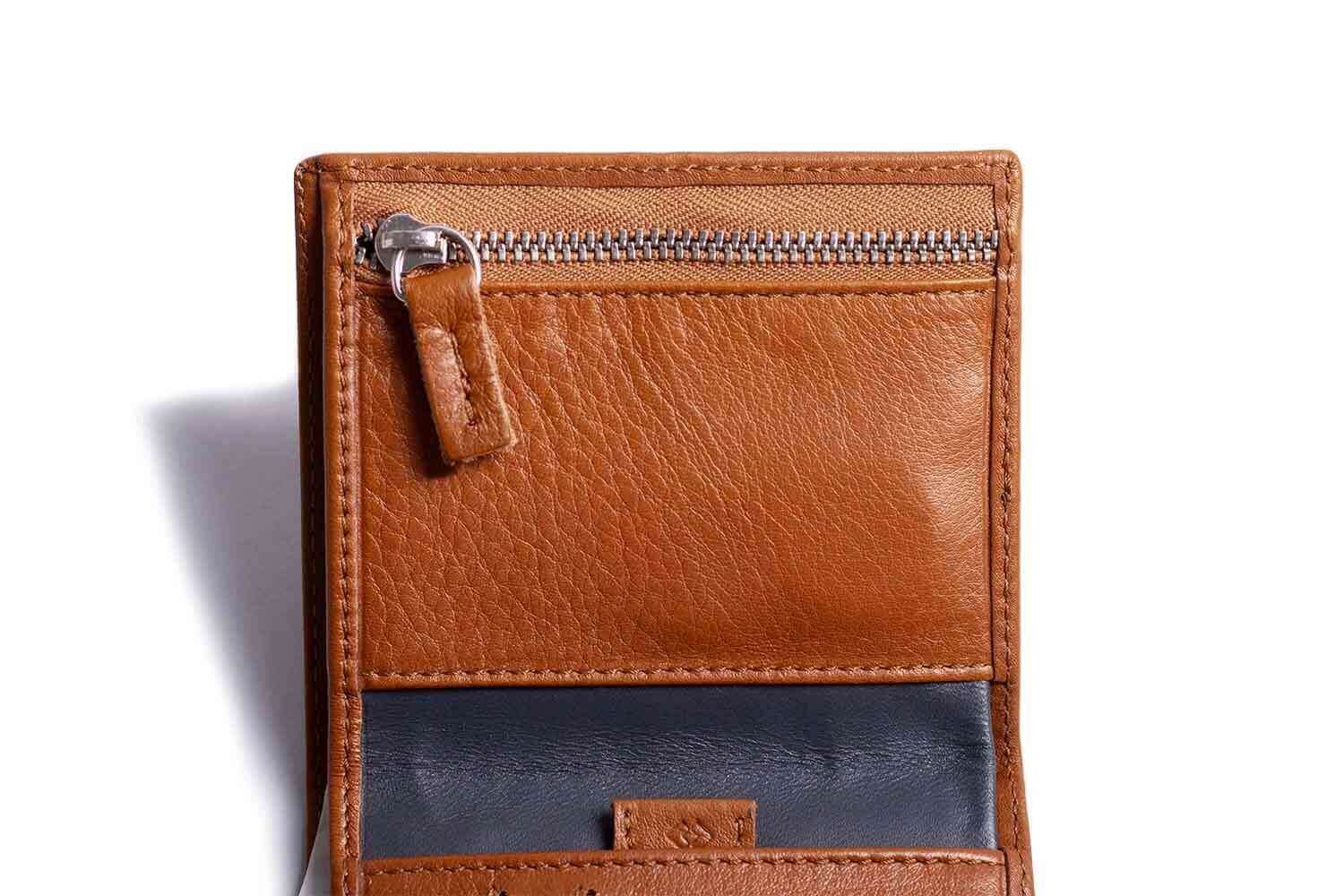 Leather Bifold Zip Wallet with RFID Protection - Image 4