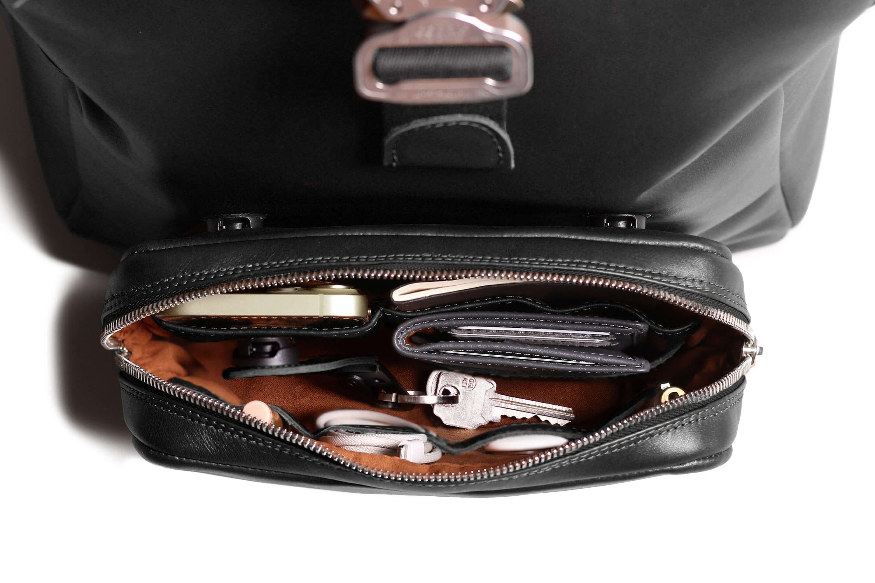Leather Roll Top Backpack - Image 13