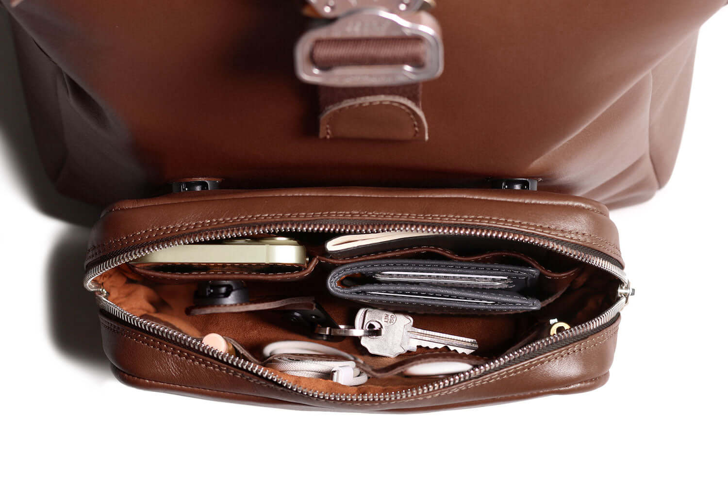 Leather Roll Top Backpack - Image 21