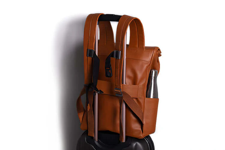 Leather Roll Top Backpack - Image 8